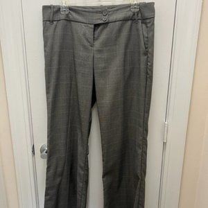 New York & Company Size 10 Grey Plaid Slacks